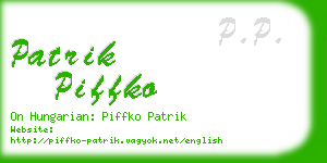 patrik piffko business card